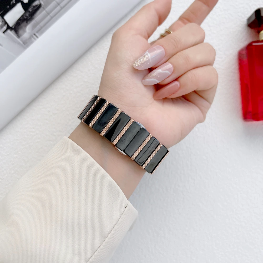 Metal Band for Apple Watch Ceramic Strap 45mm 41mm 49mm 44 40mm 42 38mm Belt Bracelet Wristband for iWatch Series Ultra 876543SE