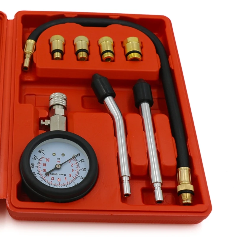 

Compression Tester for Gasoline Engine Cylinder Compression Tester Engine Gauges for Car Motorbike F0I5
