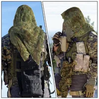 Camouflage Netting Tactical Mesh Net Camo Scarf Sports Hunting Shooting Wild Photography Sniper Camo Mesh Hiking Scarves 1