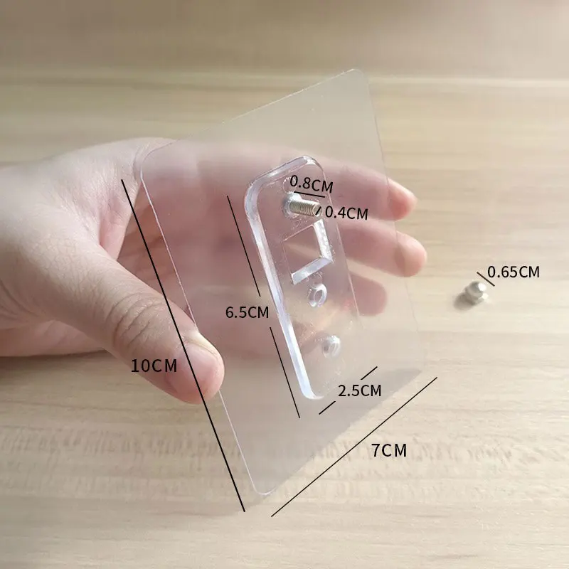 4/10PCS Non Punched Self-adhesive Screw Sticker Adhesive Strong Non Nail Wall Frame Fixing Screw Hook Storage Rack Fixing
