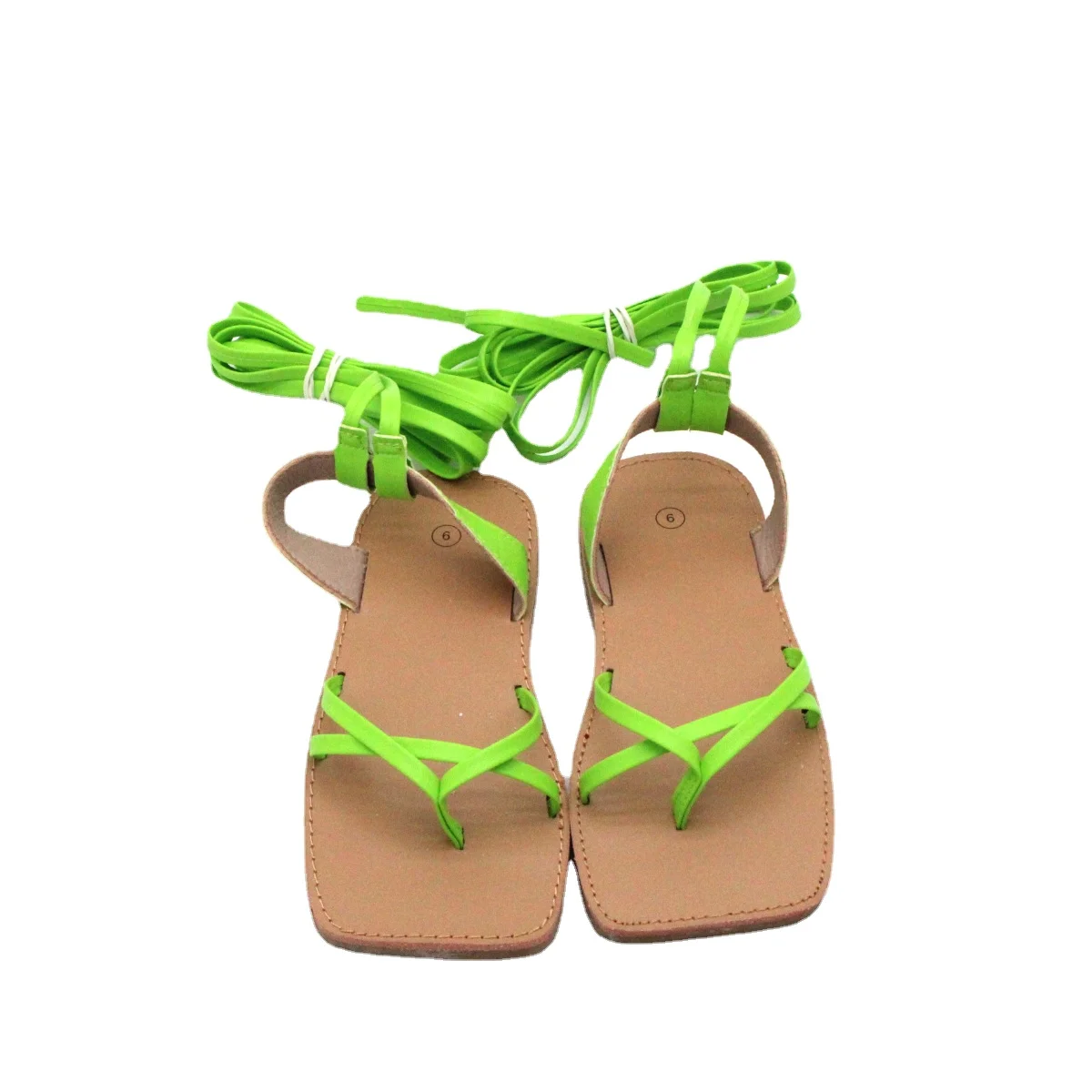 

Casual Comfort Flat Strappy Sandals Women Rome Cross-tied Gladiator Sandals Girls Thong Flip Flops School Date Shoes