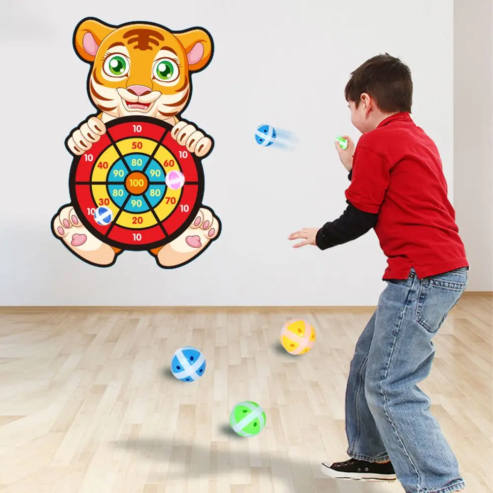 Funny Animals Cloth Indoor Party Outdoor Throw Dartboard  Gift Dart Board Game Target Sports Game Sticky Ball