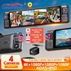 D80 4 Channel 360° 4K Dash Cam ADAS BSD Rearview Mirror Camera Front Rear Left Right WIFI Night Vision 24H Park MonitorCar DVR