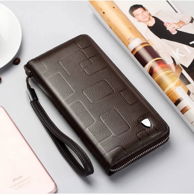 double compartment wallet leather