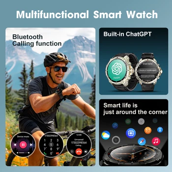 KUMI U5 Pro 1.43″ AMOLED Screen GPS Smart Watch Bluetooth Call Heart Rate Measurement Oximetry Outdoor 100+ Sport SOS Men Women 4