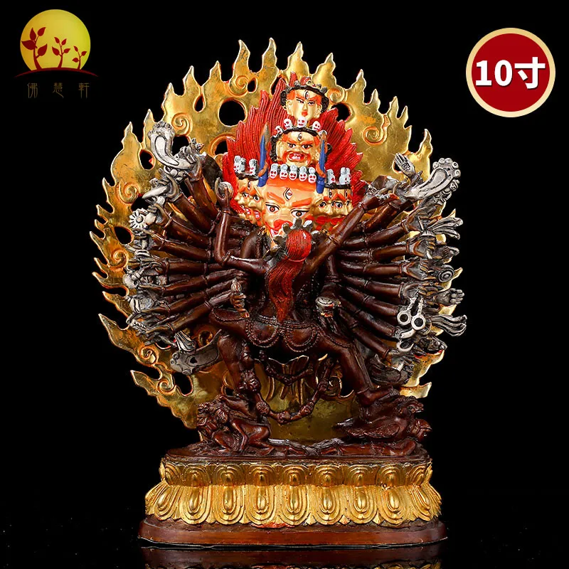

The statue of the Vajra Buddha in Daweide is made of pure copper, antique color, gilded gold and silver, and is a Tibetan esoter