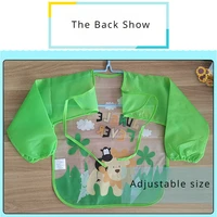 Children's Cover Up EVA Anti Wear Long Sleeved Waterproof and Anti Dirt Baby Eating Bib Painting Clothes Baby Bib 2