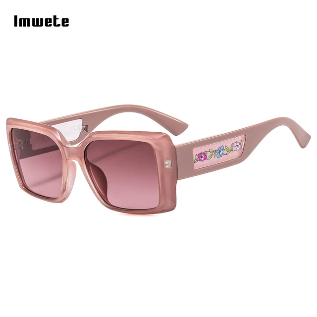 Imwete الفاخرة العلامة التجارية مصمم مربع النظارات الشمسية امرأة خمر الوردي  مرآة نظارات الشمس للأزياء إطار كبير كول مثير الإناث - AliExpress