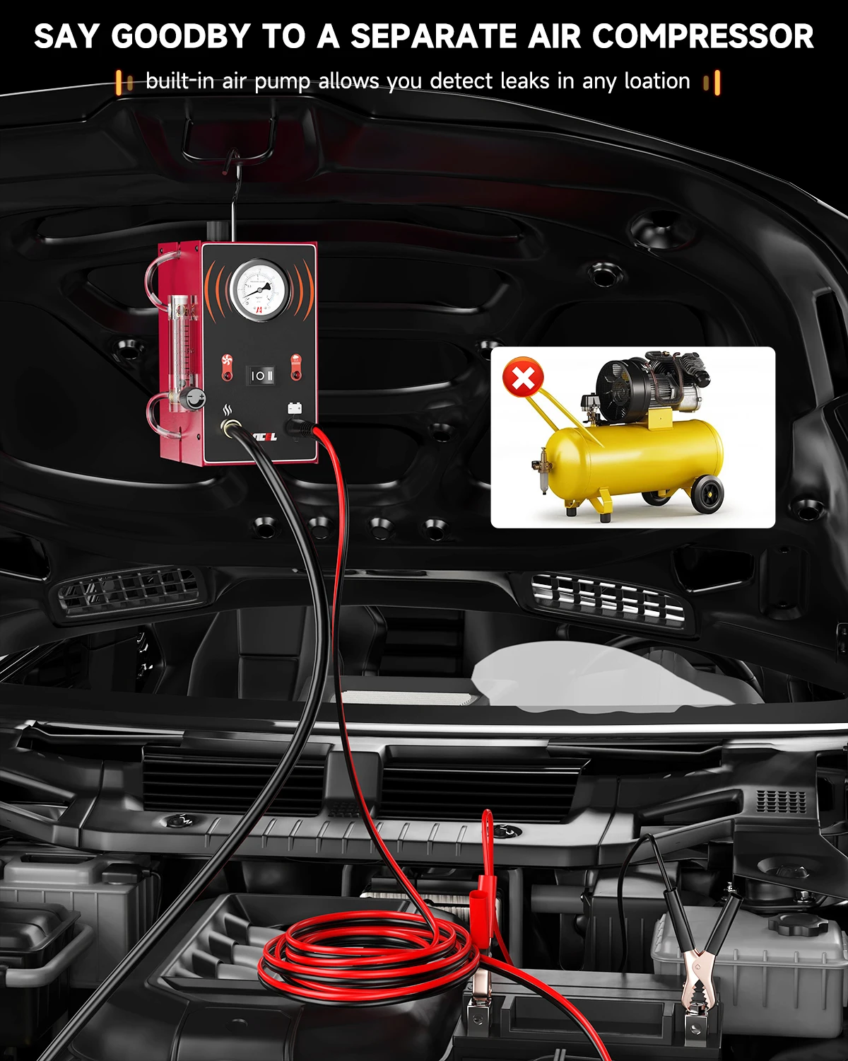 ANCEL S300 Car Smoke Leak Detector EVAP Pipe Smoking Generator Pipe Leakage Analyzer Tester EVAP System Diagnostic Tools 4