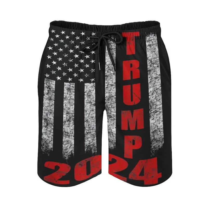 2024 New In Donald Trump Beach Shorts For Men American President Trump Surfing Board Shorts Swimming Trunks Mens Streetwear 3