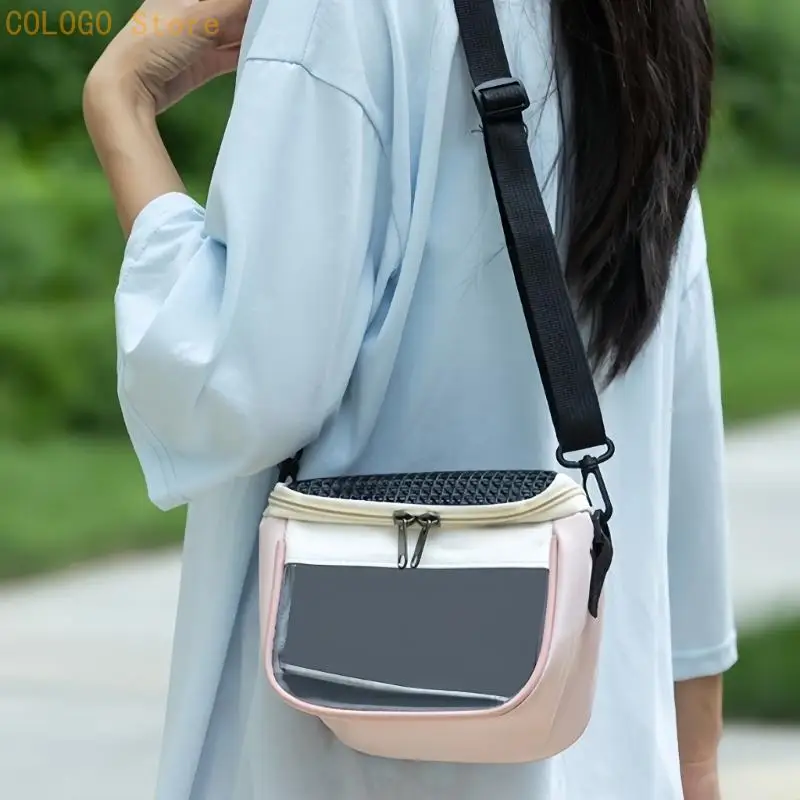 Borsa da viaggio portatile per piccoli animali con trasporto a spalla, borsa da viaggio per trasporto routine, viaggi nelle - immagine 5