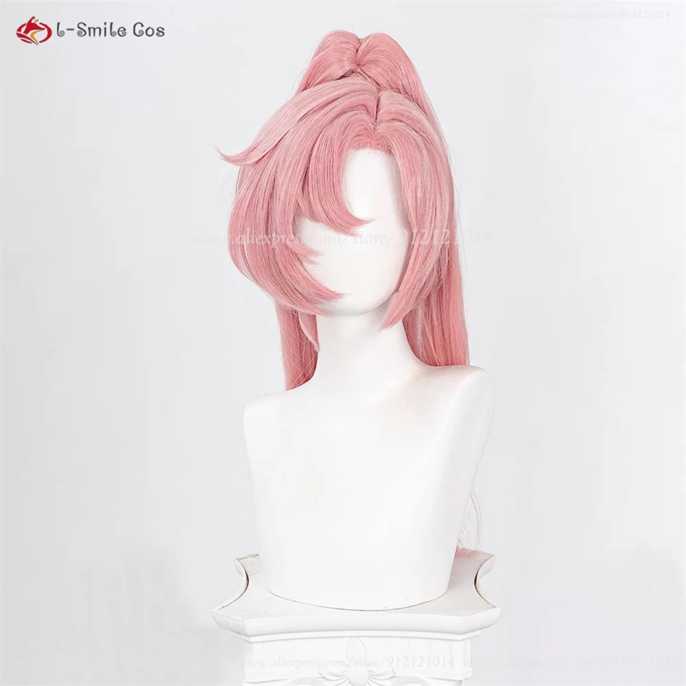Nicole Demara Cosplay Perücke – 2 Styles, 80cm, Pink, mit Ponytail, Hitzebeständig, Synthetik, Anime Damen 25