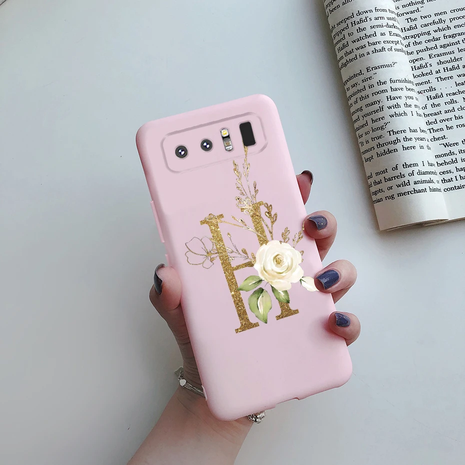 Chic Soft Silicone Phone Case with Cute Letters
