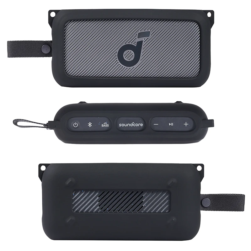 Outdoor Travel Soft Silicone Speaker Case with Shoulder Strap - Durable & Stylish Cover
