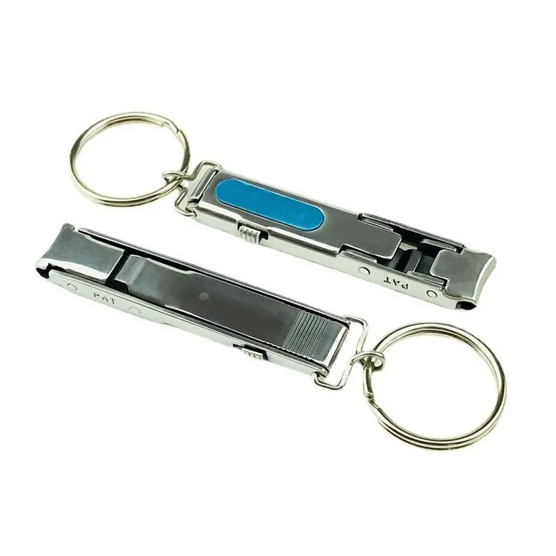 접이식 0.5cm 초박형 휴대용 스테인레스 스틸 손톱 발가락 커터 트리머, 매니큐어 페디큐어 도구 손톱 깎기