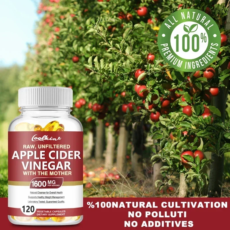 Apple Cider Vinegar Capsules Weight Management Digestion Detoxification and Immunity Relieve Gas and Bloating Apple Cider Vinegar Supplement