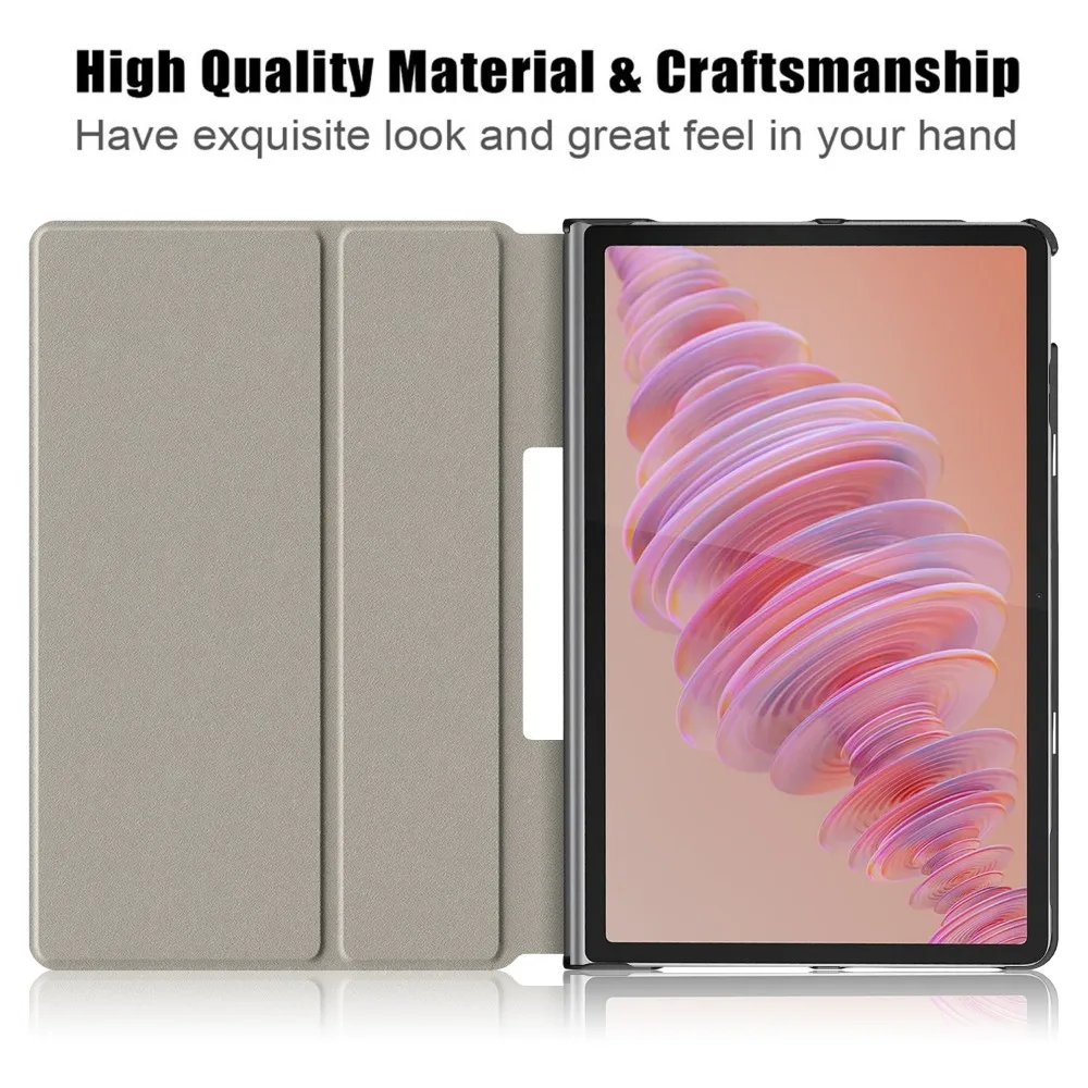 Premium PU Leather Stand Case for 11.5-inch Tablet - Durable Hard Plastic Back Cover
