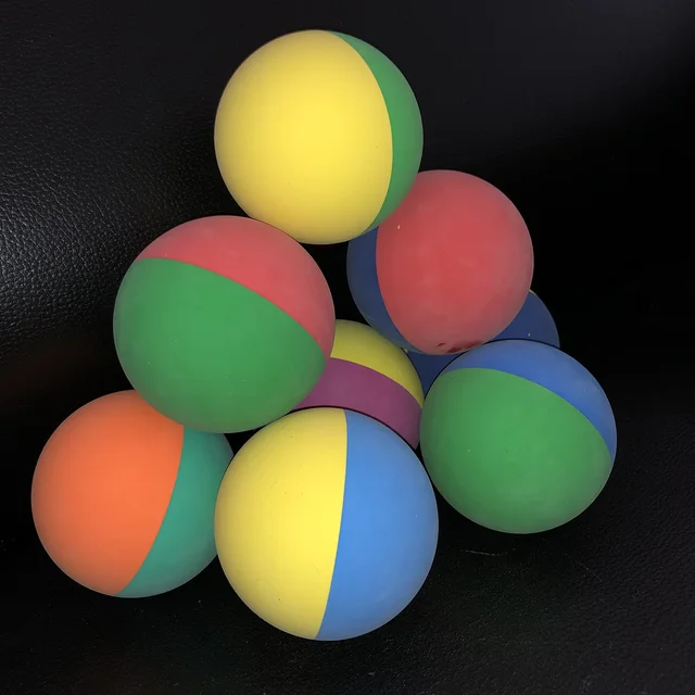 12pcs/lot 5.5cm Durable Random Color Racquetball Low Speed Rubber Hollow 125-135CM Elasticity Fitness New Squash for Competition 4