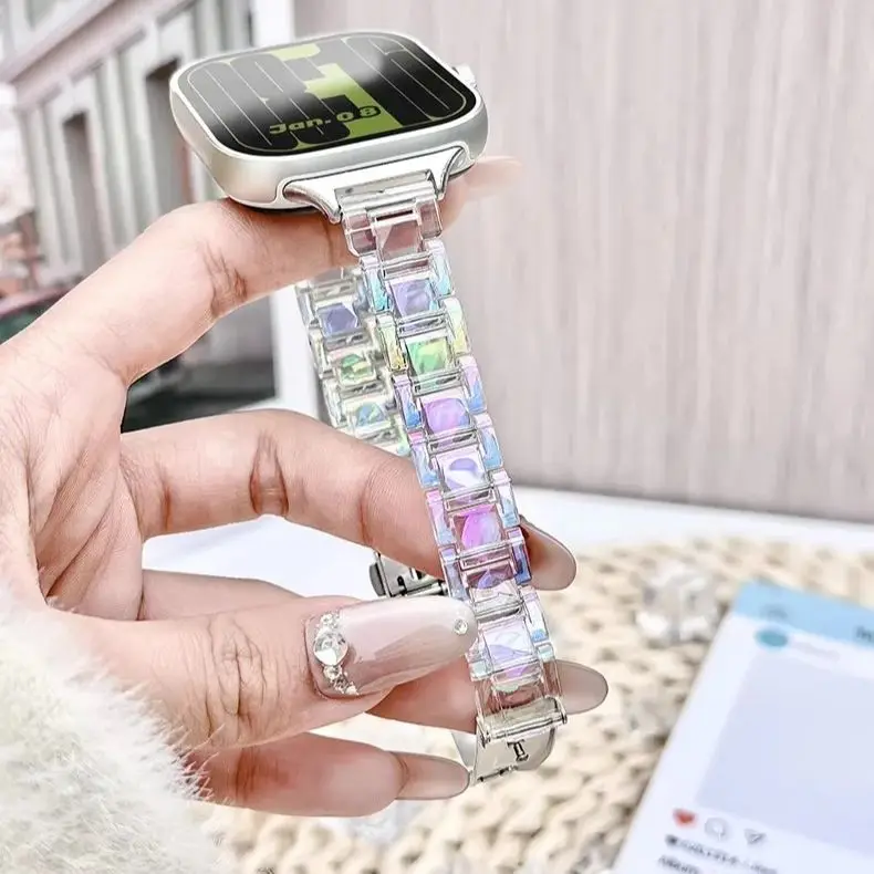 Sleek Transparent Strap for Women's Smartwatch Bracelet