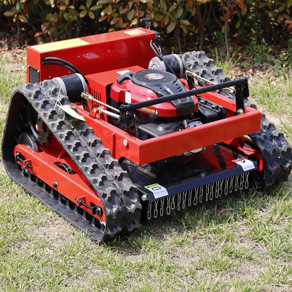 12v Cordless Rc Remote Control Lawn Mower Petrol For Steep Hills