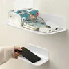 Foldable Wall Mounted Storage Rack Saves Space, No Need for Perforated Phone Holder, Storage Tray, Bathroom Manager 1