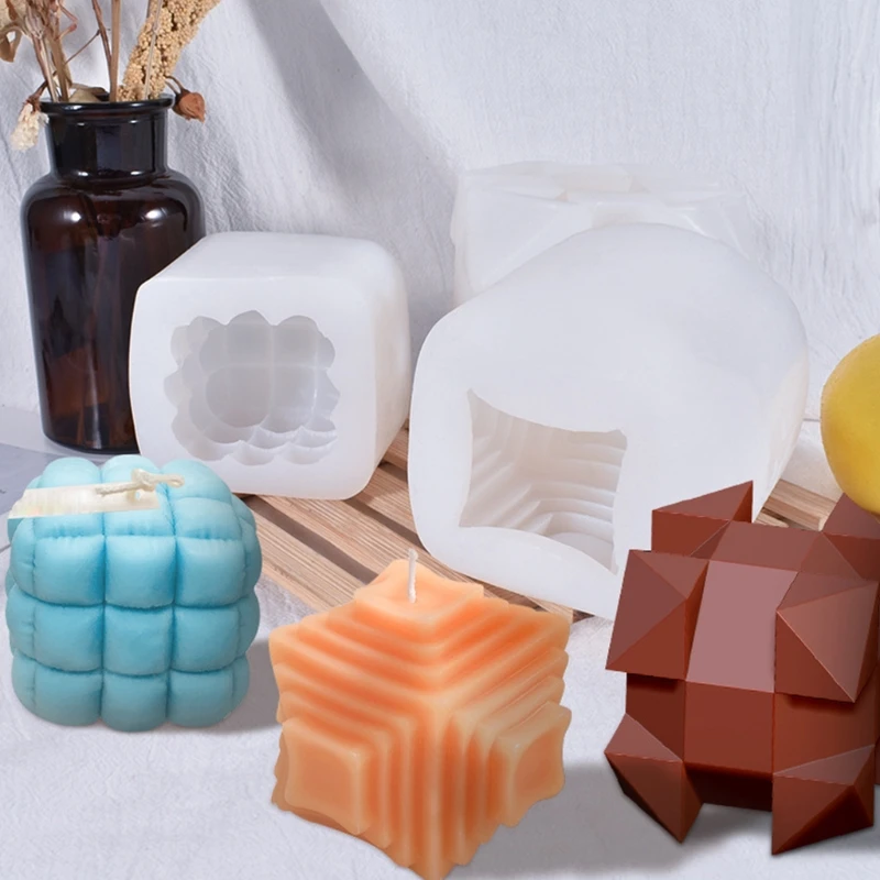 Y4QE 3D Non-stick Spherical Silicone Mold DIY Irregular Stereo Craft Soap Make