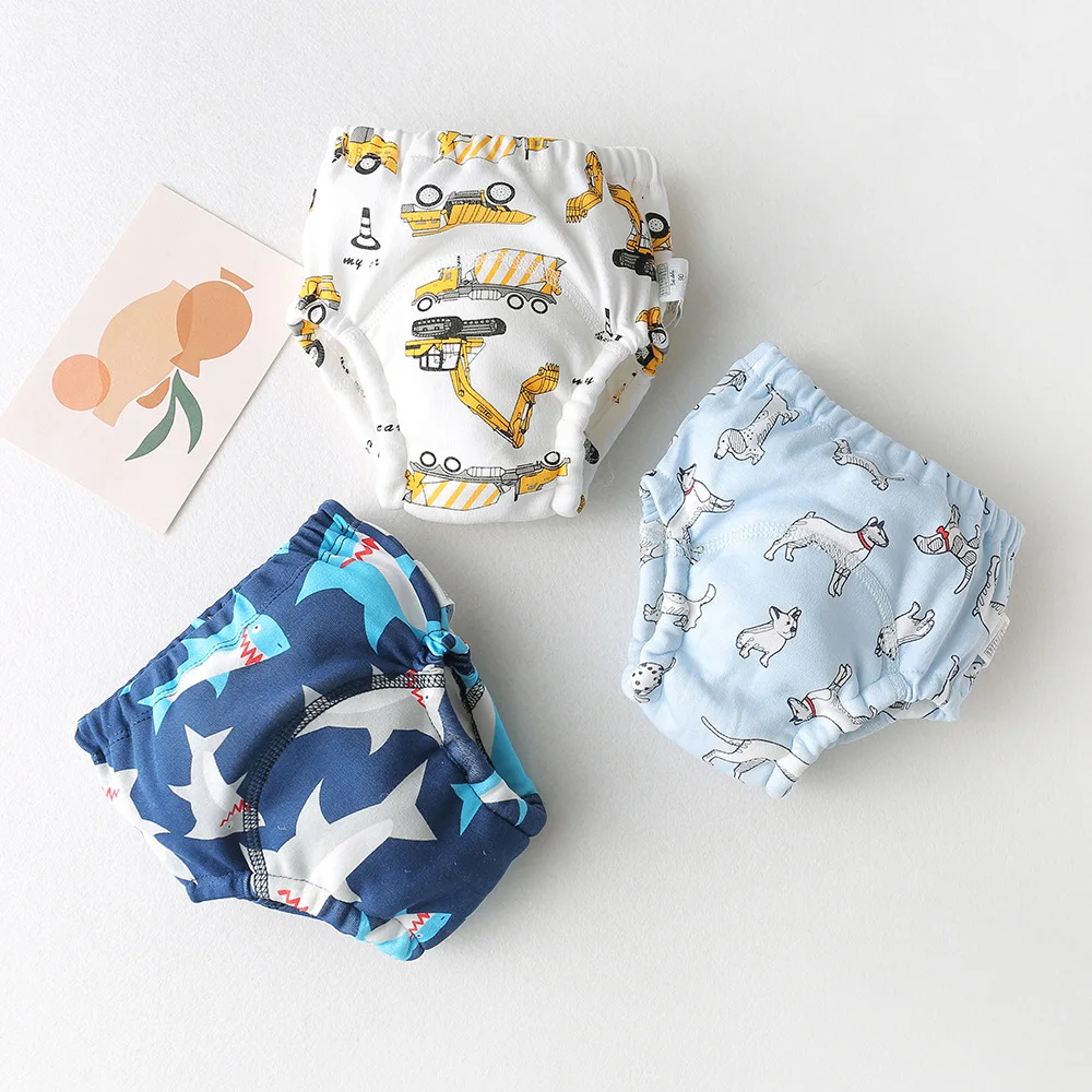 Baby Waterproof Reusable Training Pants Cute Cotton Baby Diaper Infant Shorts Nappies Panties Nappy Changing Underwear Cloth baby training pants cloth diapers waterproof diapers