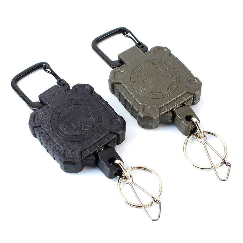 OutdoorMultiPurposeElasticRetractableSafetyGunRopeKeyChain