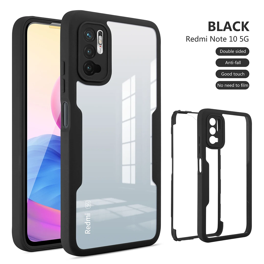 For Xiaomi Redmi Note 10 11 9S Pro 10C 12C Mi 13 12T 12 11T POCO M4 X3 Case 360 Degree Full Protect Liquid_voghion.com