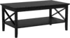 Oxford Coffee Table with Thicker Legs, Black Wood Coffee Table with Storage for Living Room 5