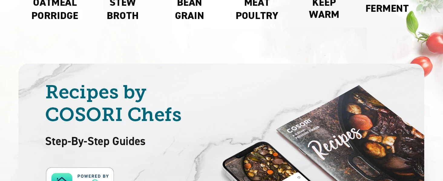 Recipe book is included, and also can get more on-line recipes via vesync app