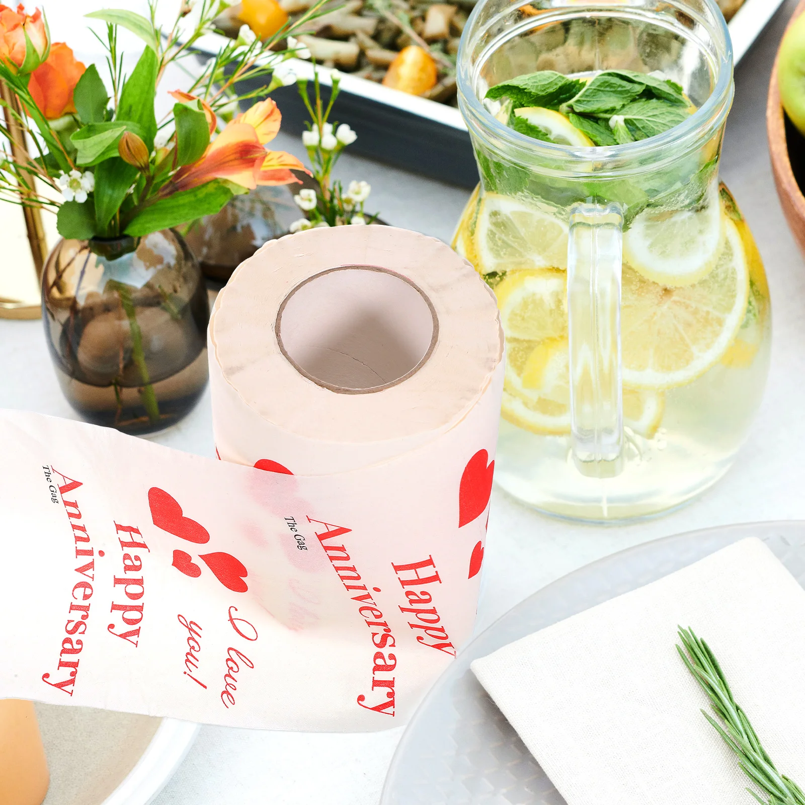 Soft Valentine Patterns Printed Tissue Toilet Paper Rolls Colored Bath Tissues Sanitary Paper Portable Bulk Supply