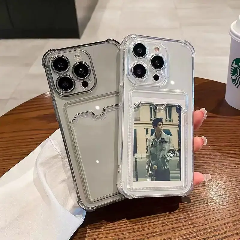 รูปสินค้า เคสใสใส่การ์ด รองรับ iPhone หลายรุ่น