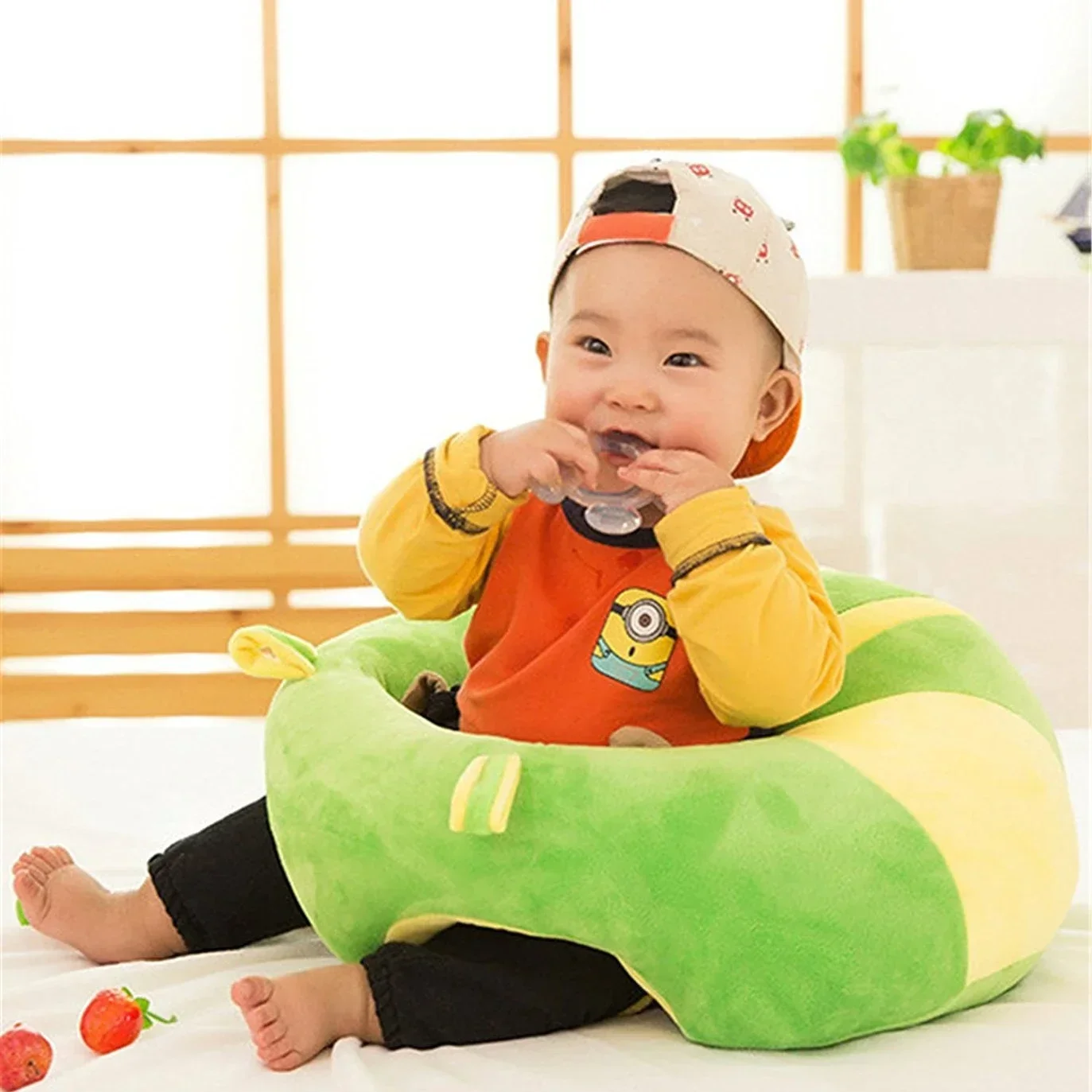 Baby Support Seat Sofa Plush Soft Animal Shaped Baby Learning To Sit Chair Keep Sitting Posture Comfortable Infant Sitting Chair baby support seat