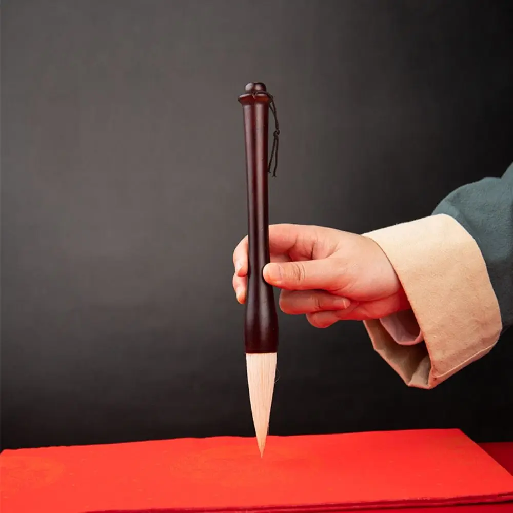 

Китайские пары в форме бункера, кисть для каллиграфии, держатель ручки из массива дерева со шнурком, ручка-щетка большого размера