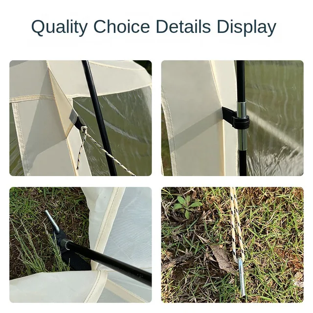 خيمة  شفافة للتخييم في الهواء الطلق ، مقاومة للرياح ، مقاومة للمطر  ، دافئ ، سميك ،