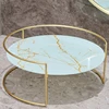 Bathroom Organizer Holder with Metal Base Cosmetic Container Marble Pattern Tray Rack Home Party Decoration Candle Holder New 2