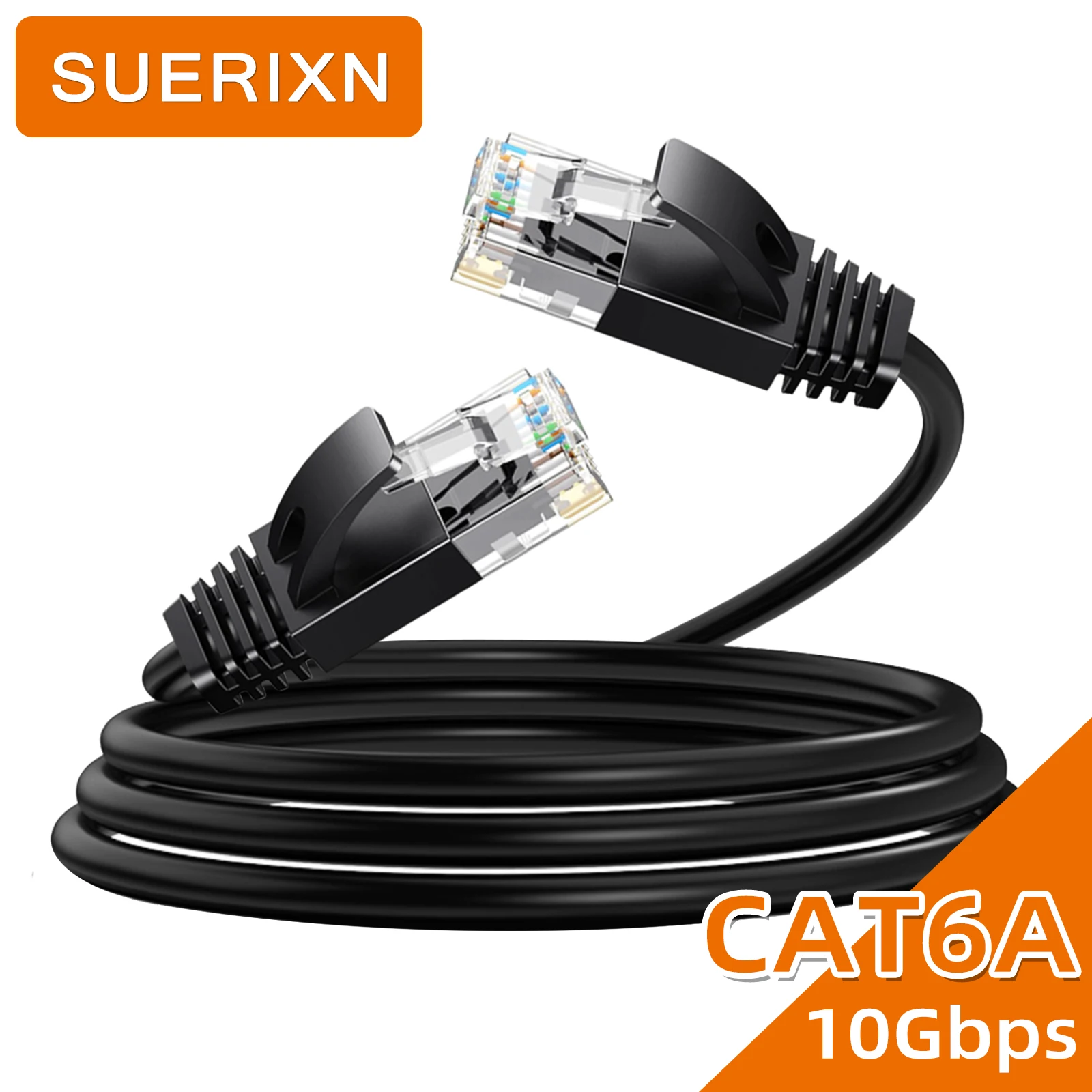 

5M 15M 20M Slim Cat6a Ethernet Cable 10Gbps Rj45 High speed Network Lan Patch Cord for Laptops PS 4 Router Cable Ethernet Cat 6A