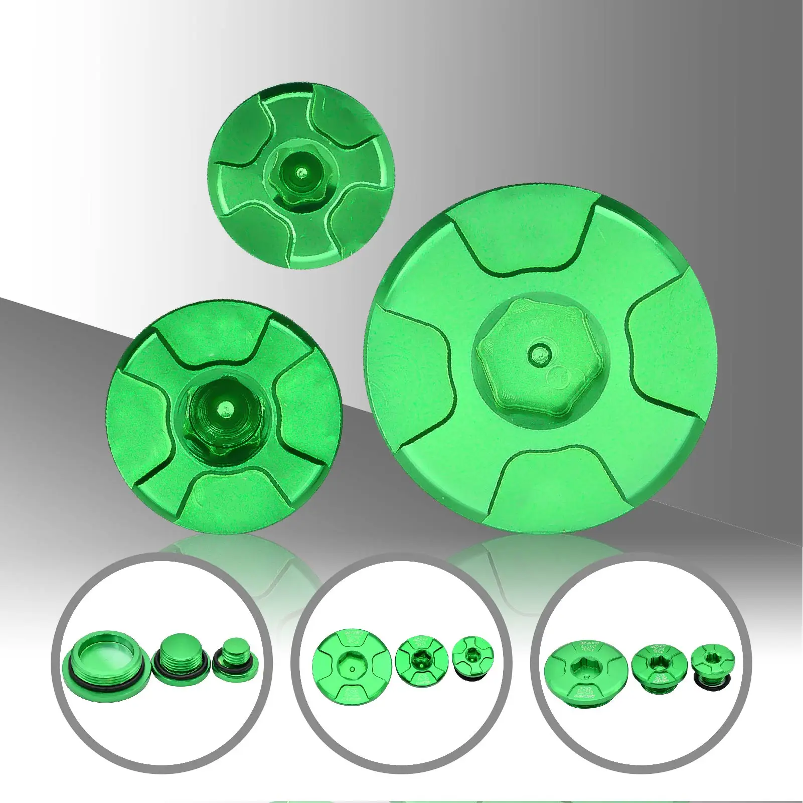 

CAKEN Engine Timing Caps Oil Filler Plug Crankcase Cover Fit for Kawasaki KX250F KX450F KLX450R KX250 KX450 KX 250 450 250F 450F