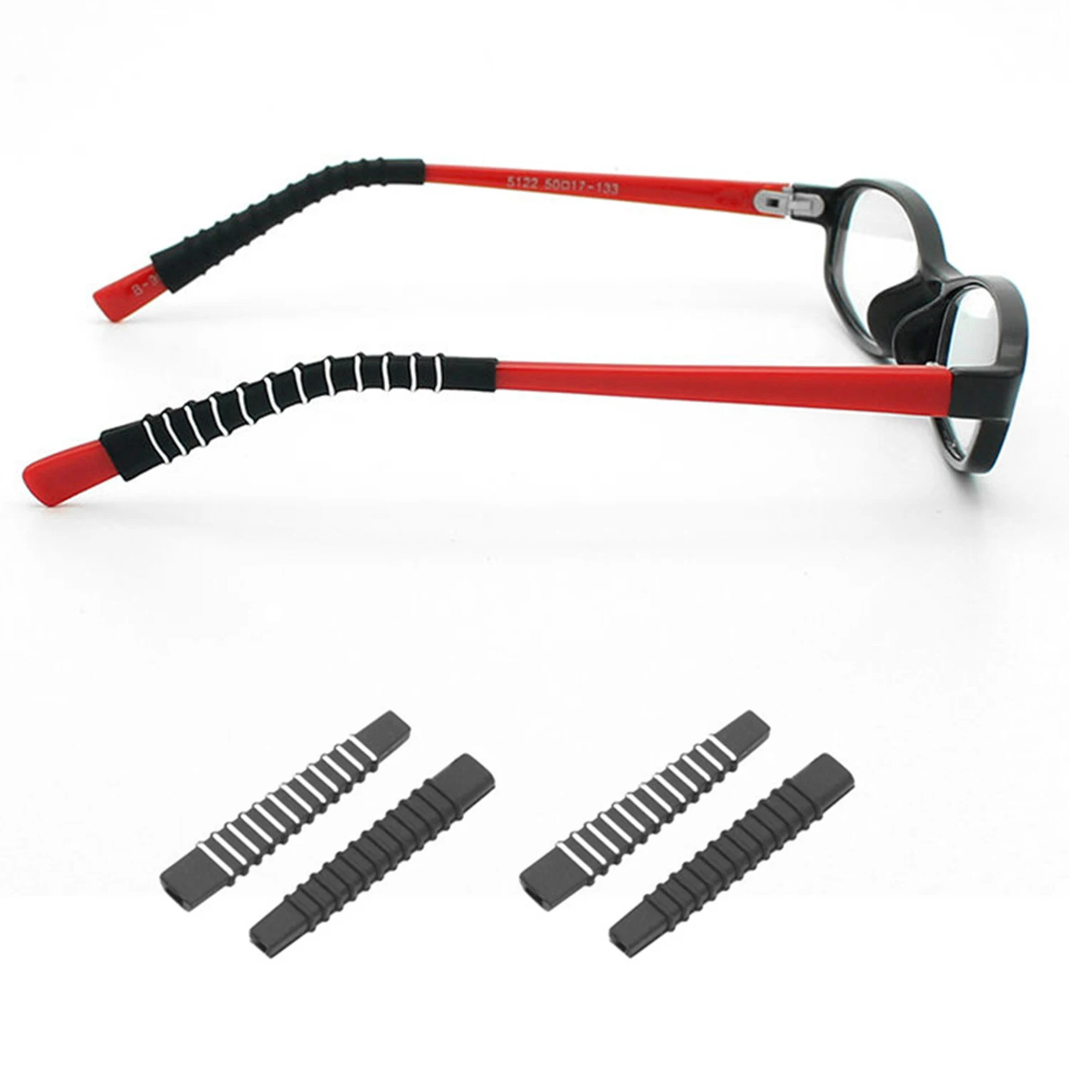 SiliconeAntiSlipEyeglassEndTipsEarSockPiecesTubeSleeve