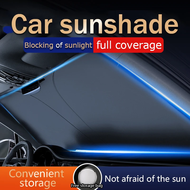 Car Sunshade UV reflection Windshield Umbrella Front Sun Shade Parasol Foldable Summer Protection Car Seat Heat Insulation