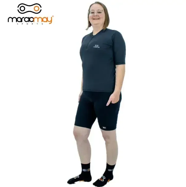 Marciomay Summer Women Black Cycling Short Sleeve Jersey MTB Breathable Cycling Shirt Outdoor Road Bike Sports Clothes