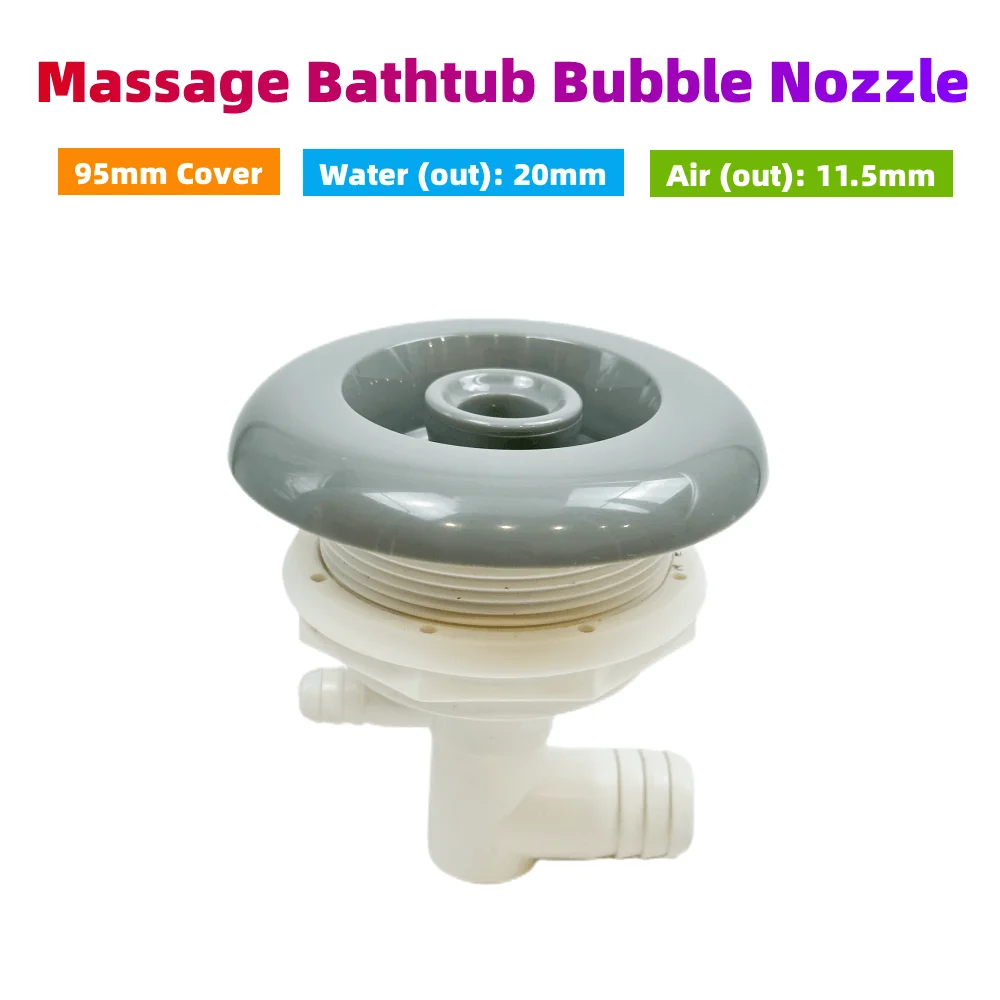 Φ95mm Cover Single Hole Rotary Bathtub Spa Jet Nozzle ABS Cover PVC Body Massage Bathtub Bubble Nozzle Hot Tub Water Jet Nozzle