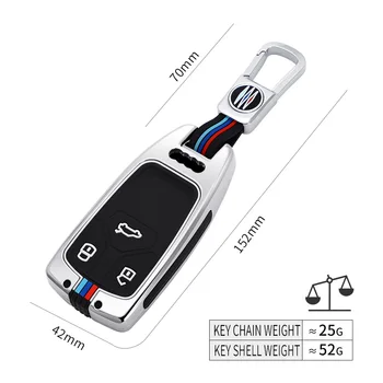 Custodia per chiave Auto in lega per Audi TT A3 A4L Q5L Q7 A5 A6L portachiavi Shell Bags Protector accessori Auto - Custodia per chiave Auto in lega per Audi TT A3 A4L Q5L Q7 A5 A6L