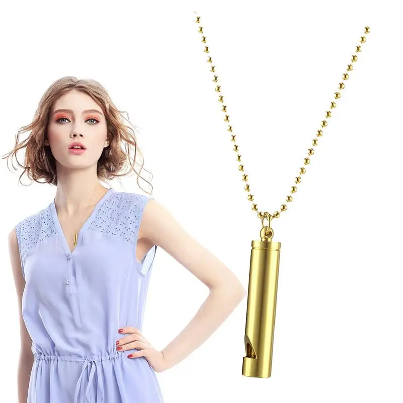 Stop Vaping Necklace Stainless Steel Breathing Necklace For Stress Spiritual Breath Necklace Stylish Stress Necklace accessories stainless steel heart necklace necklace short female jewelry gold titanium steel single peach heart necklace