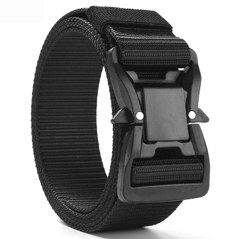 tactical belt canvas belt canvas belts tactical belts mens belt waist belt multi function belt Plus Large LONG Size 125 140 160 180cm Men's Belt Canvas Multi-functional Tactical Quick Release Magnetic Alloy Buckle Belts