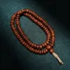 13"Tibetan Temple Collection Old Phoenix Eye Bodhi Beads 108 Buddha Beads Necklace Pendant Amulet  Worship Hall Town house 1