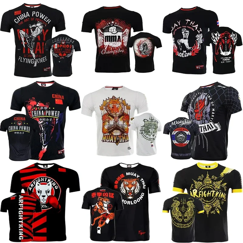 

New Summer 3D Muay Thai Fighting Boxing Printed T Shirt Fashion Sports Gym Short Sleeves Kid Cool Hip Hop Clothing Tee Shirt Top