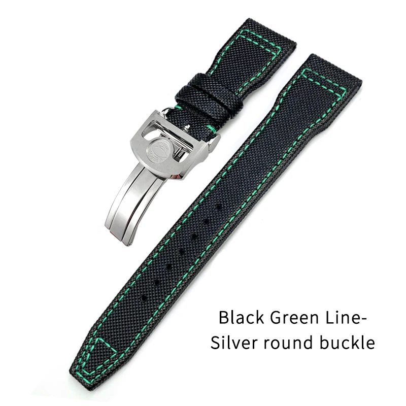 Bracelet Montre En Cuir De Buffle Véritable 21mm - Couleur Noir/marron, Pour IWC Pilot Top Gun - Neuf