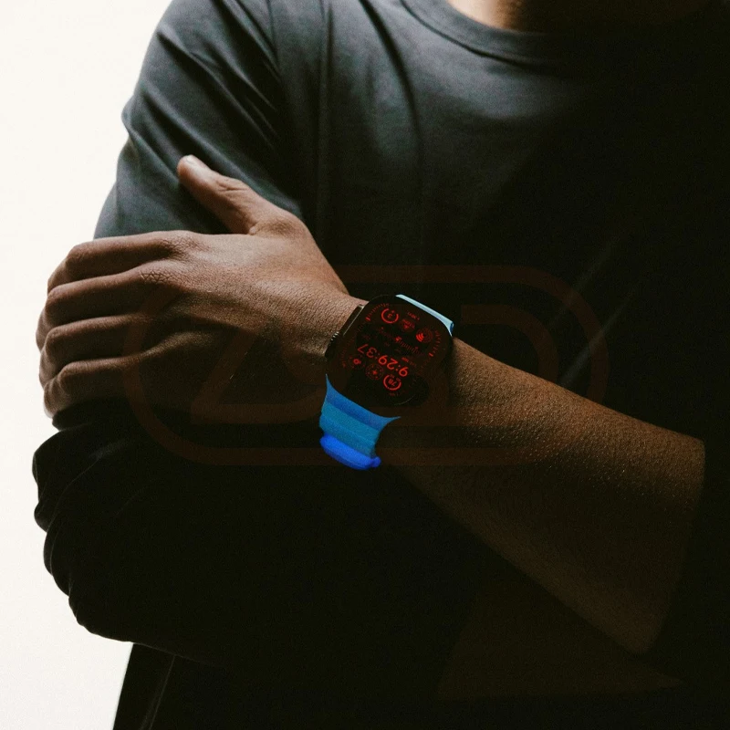 Enhanced Sports Silicone Strap with Titanium Metal Elements